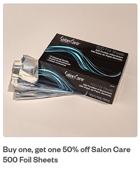 Buy One, Get One 50% Off Salon Care 500 Foil Sheets