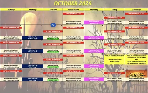 October Volleyball Schedule thumbnail