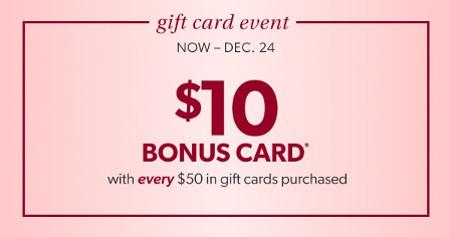 Get a $10 Bonus Card