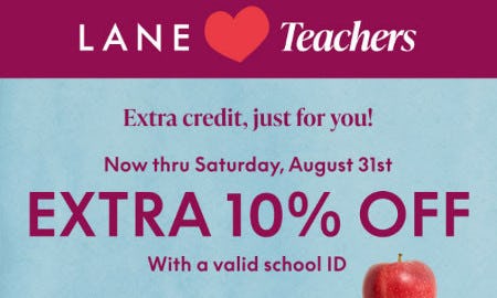 10% off Teacher Appreciation