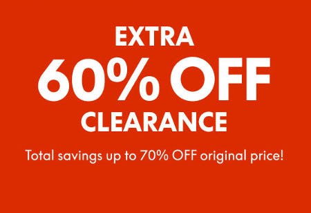 Extra 60% off Clearance
