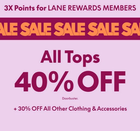 All Tops 40% off