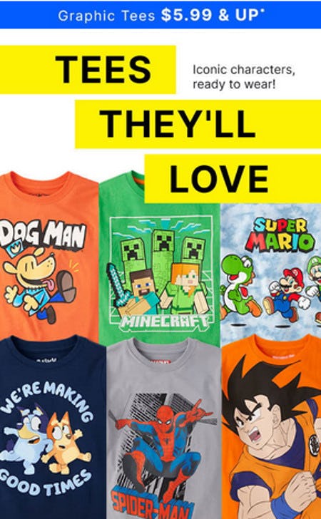 Graphic Tees $5.99 and Up