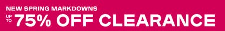 Up to 75% Off Clearance
