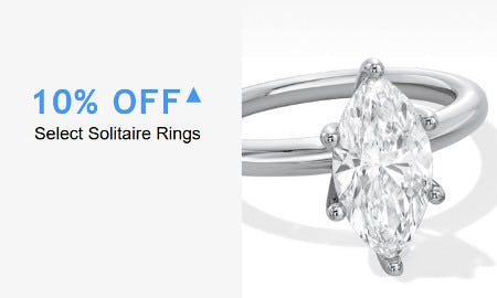 10% off Select Solitaire Rings