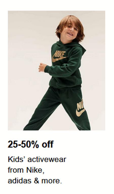 25-50% off Kids’ Activewear From Nike, adidas and More