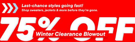 75% off Winter Clearance Blowout