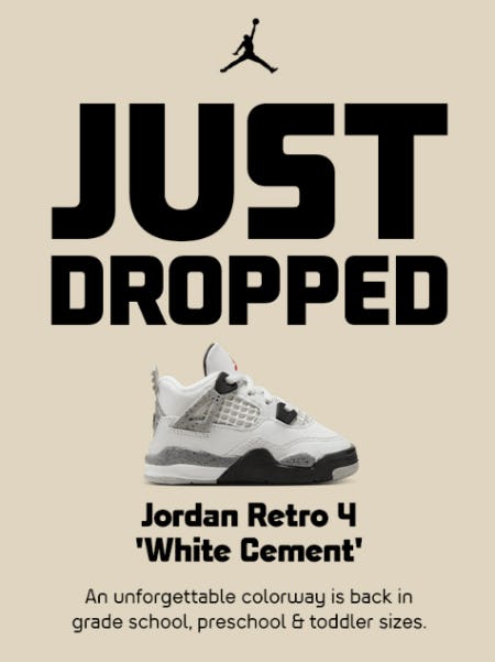 Just Dropped: Jordan Retro 4 'White Cement'