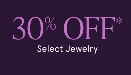 30% off Select Jewelry