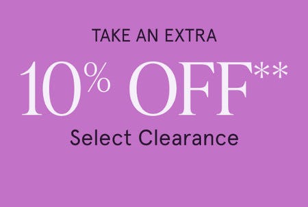 Take an Extra 10% off Select Clearance