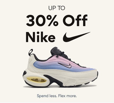 Up to 30% off Nike