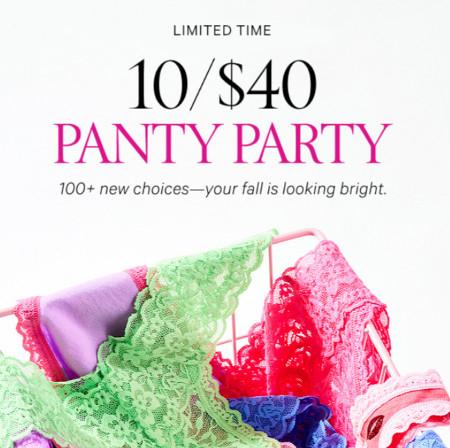 10 for $40 Panties