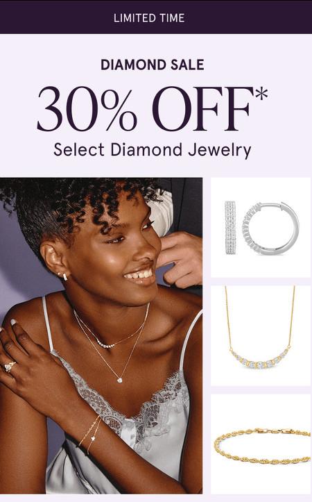 30% off Select Diamond Jewelry