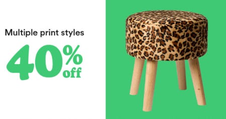 40% Off Multiple Print Styles