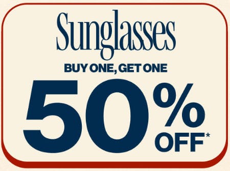 Sunglasses Buy One, Get One 50% Off