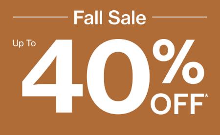 Fall Sale Up to 40% Off
