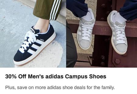 30% Off Men's adidas Campus Shoes