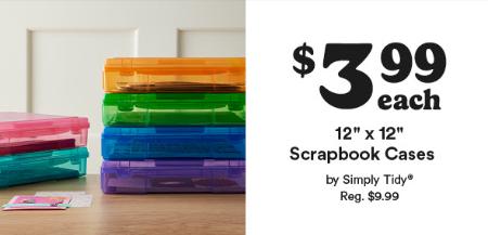 $3.99 Each 12'' x 12'' Scrapbook Cases