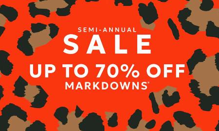Semi-Annual Sale: Up to 70% off Markdowns