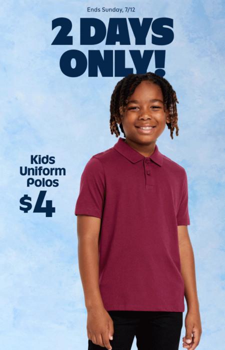 $4 Kids Uniform Polos