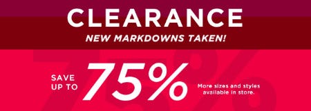 Clearance Save Up to 75%