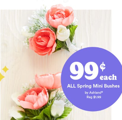 99¢ Each All Spring Mini Bushes