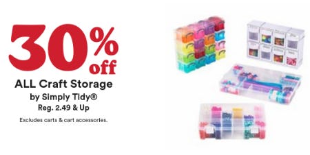 30% Off All Craft Storage