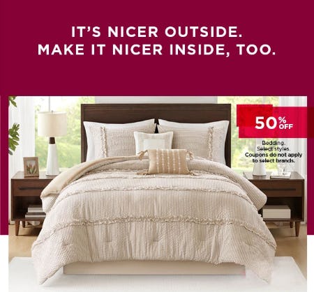 50% Off Bedding