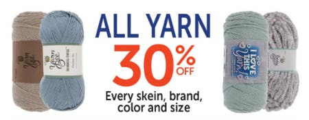 30% Off All Yarn