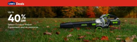 Up to 40% Off Select Outdoor Power Equipment and Accessories