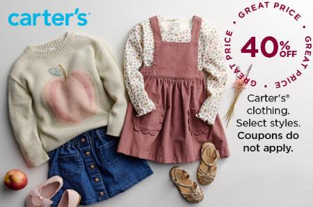 40% Off Carter's Clothing