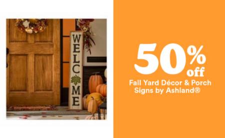 50% Off Fall Yard Décor & Porch Signs by Ashland