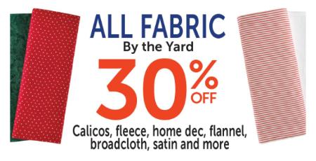 30% Off All Fabric