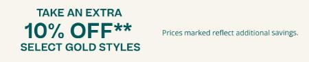 Extra 10% Off Select Gold Styles