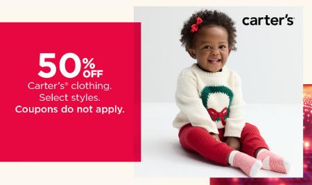 50% Off Carter's Clothing