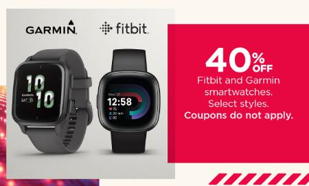 40% Off Fitbit and Garmin Smartwatches