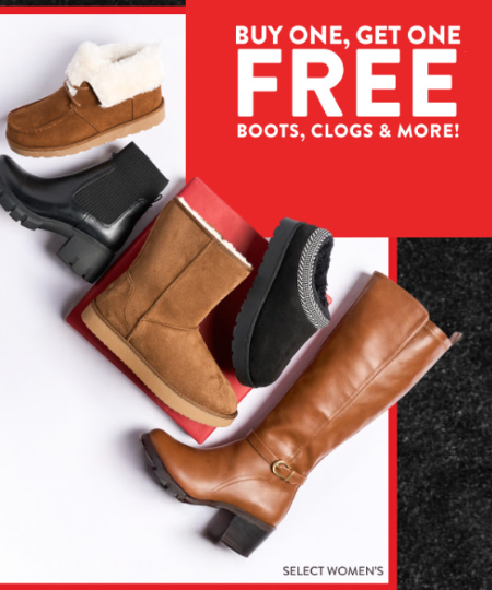 Buy One, Get One Free Select Women's Boots, Clogs & More