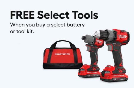 Free Select Tools When You Buy a Select Battery or Tool Kit