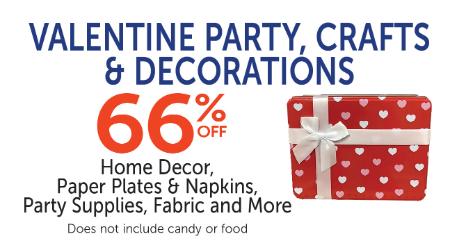 66% Off Valentine Party, Crafts & Decorations
