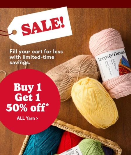 B1G1 50% Off All Yarn
