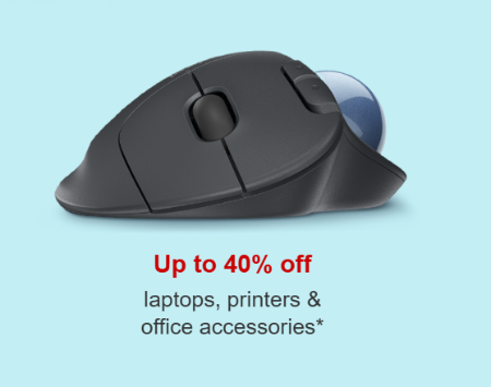 Up to 40% Off Laptops, Printers and Office Accessories