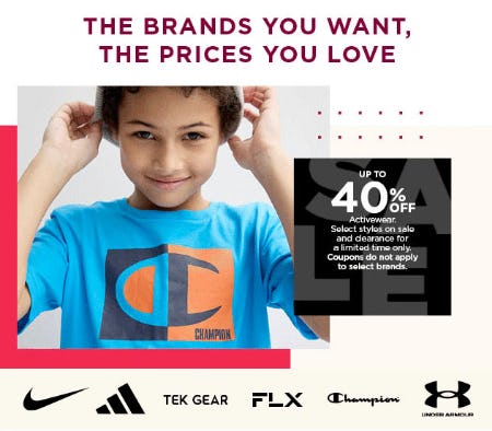 Up to 40% Off Activewear