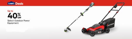 Up to 40% Off Select Outdoor Power Equipment