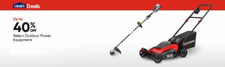 Up to 40% Off Select Outdoor Power Equipment