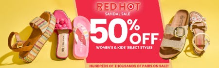 Red Hot Sandal Sale 50% Off