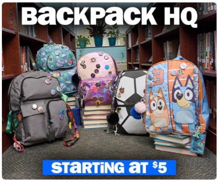 Backpack HQ Starting at $5