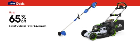 Up to 65% Off Select Outdoor Power Equipment