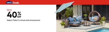 Up to 40% Off Select Patio Furniture and Accessories