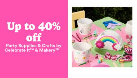 Up to 40% Off Party Supplies & Crafts by Celebrate It™ & makery ™