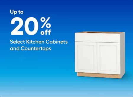 Up to 20% Off Select Kitchen Cabinets and Countertops